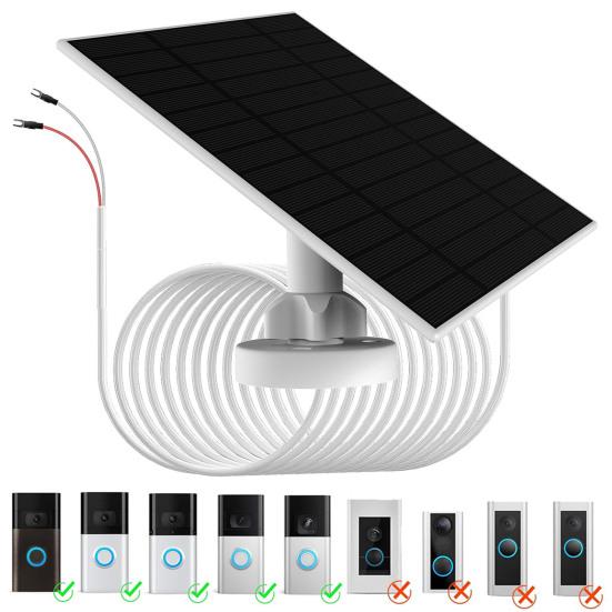 6 Вт солнечное зарядное устройство для дверного звонка Ring 5 В IP66 солнечная панель вращающаяся солнечная панель зарядное устройство для дверного звонка Ring Video 2 и других дверных звонков с питанием от батареи