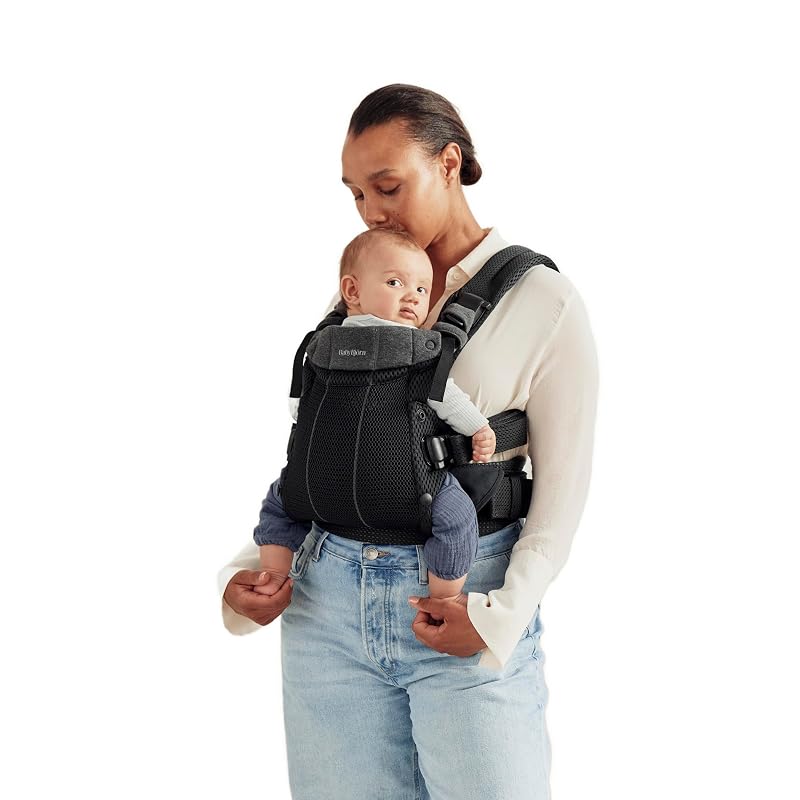 Рюкзак-переноска BabyBjörn, подходит для детей 0-36 месяцев, удобный сетчатый материал, HARMONY, Черный