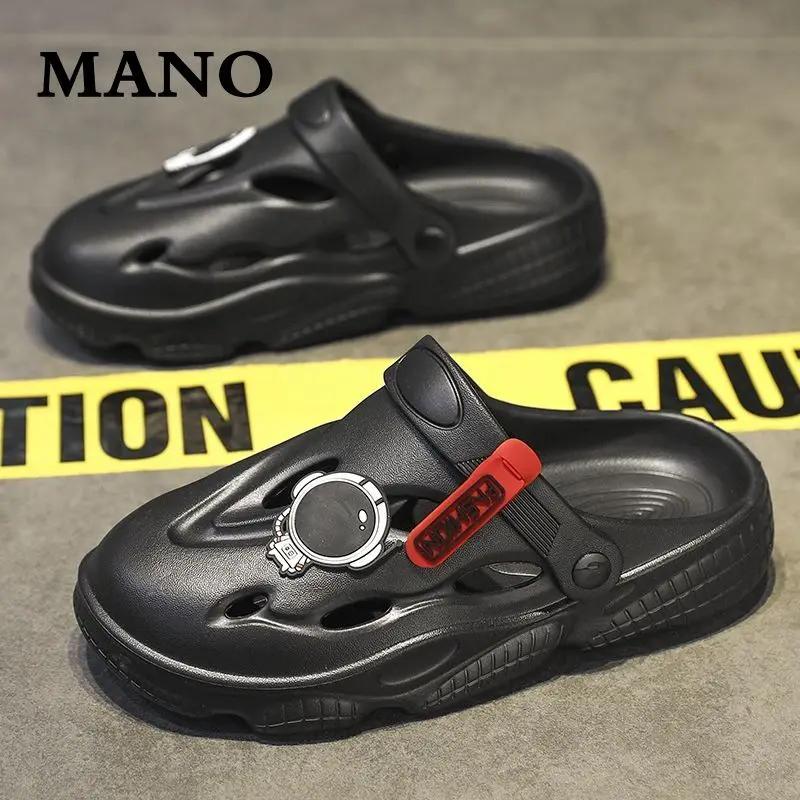 Slippers for Men House Walk Around Home Indoor Platform Casual Sandals Man Pvc Low Price 2024 Fashion Style High Quality Shoes