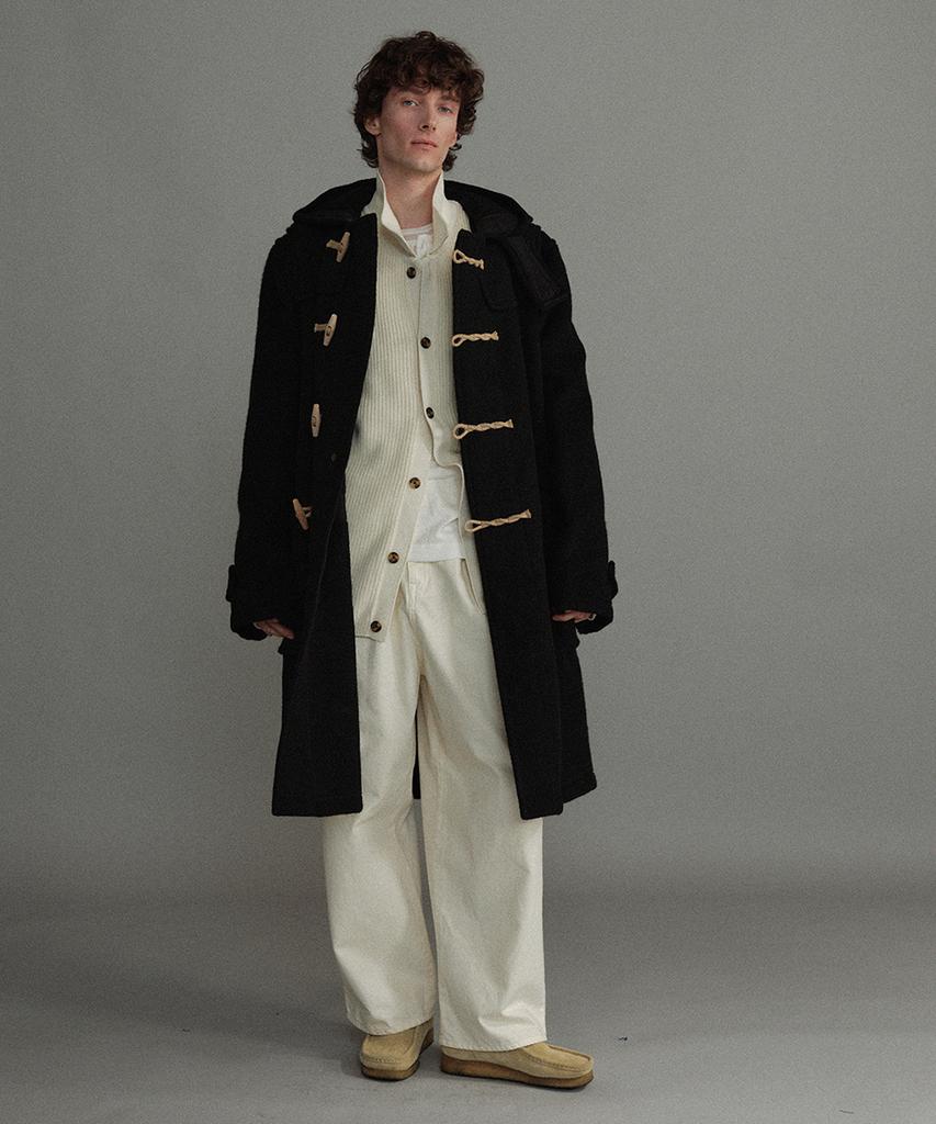 Montgomery Long Original Duffle Coat With Wooden - Black