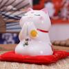 4,5-дюймовая керамическая фигурка Maneki Neko Lucky Fortune Cat, копилка, монетница, украшение для дома, статуэтка FENG SHUI