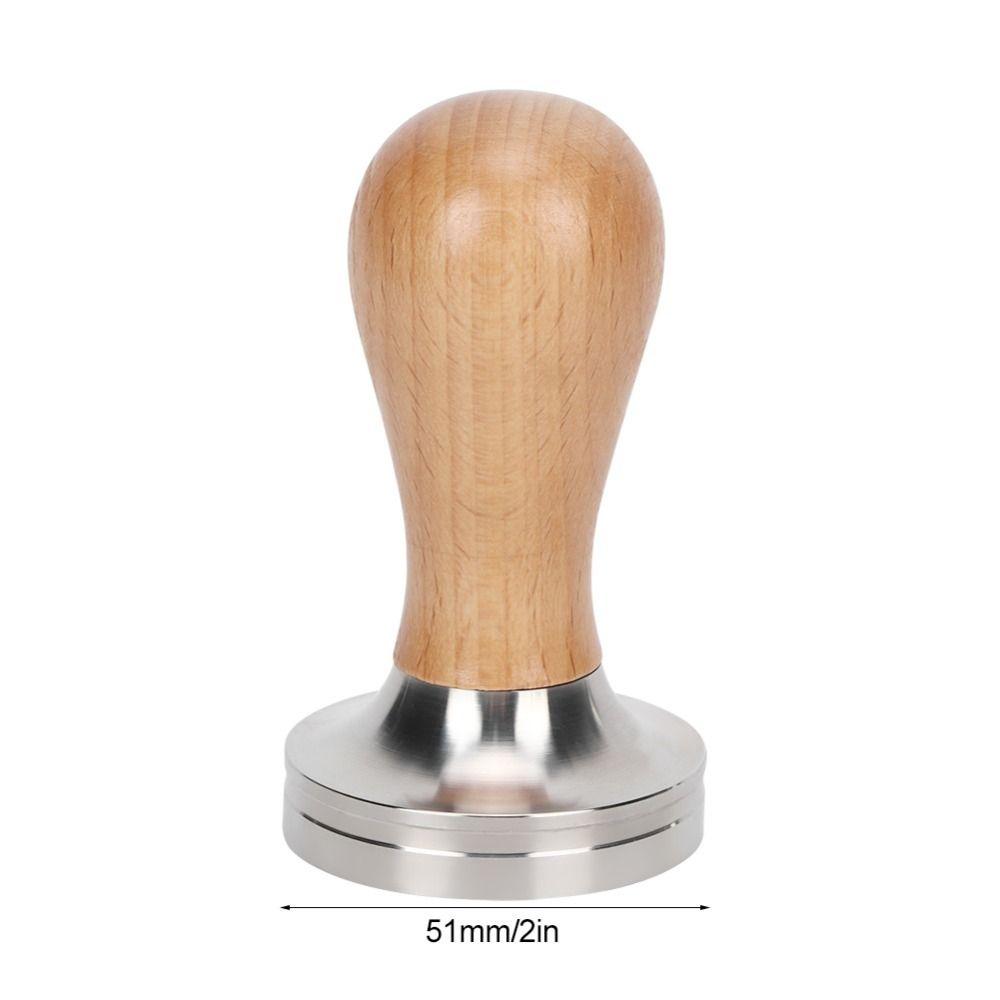 Wooden Handle Espresso Tamper 304 Stainless Steel Coffee Tamping Tool Coffee Tamper Coffee Making