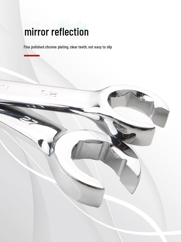 Двусторонний шестигранный гаечный ключ с открытым зевом для разборки масляных трубок высокого давления и тормозных трубок