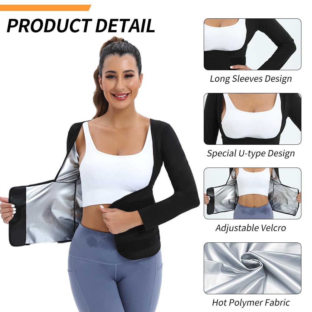 Костюм для сауны для женщин, тренажер для талии, формирователь тела, куртка с длинными рукавами, топы для тренировок, корректирующее белье для живота, рубашки для похудения