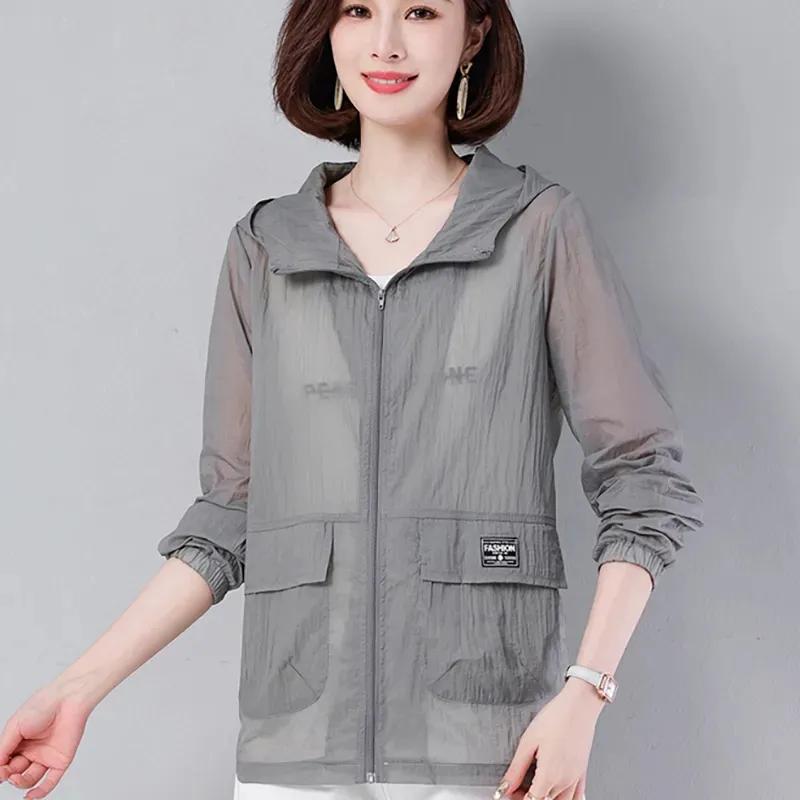 Women's Summer Loose Short Sunscreen Solid Color Thin Section Commuter Jacket