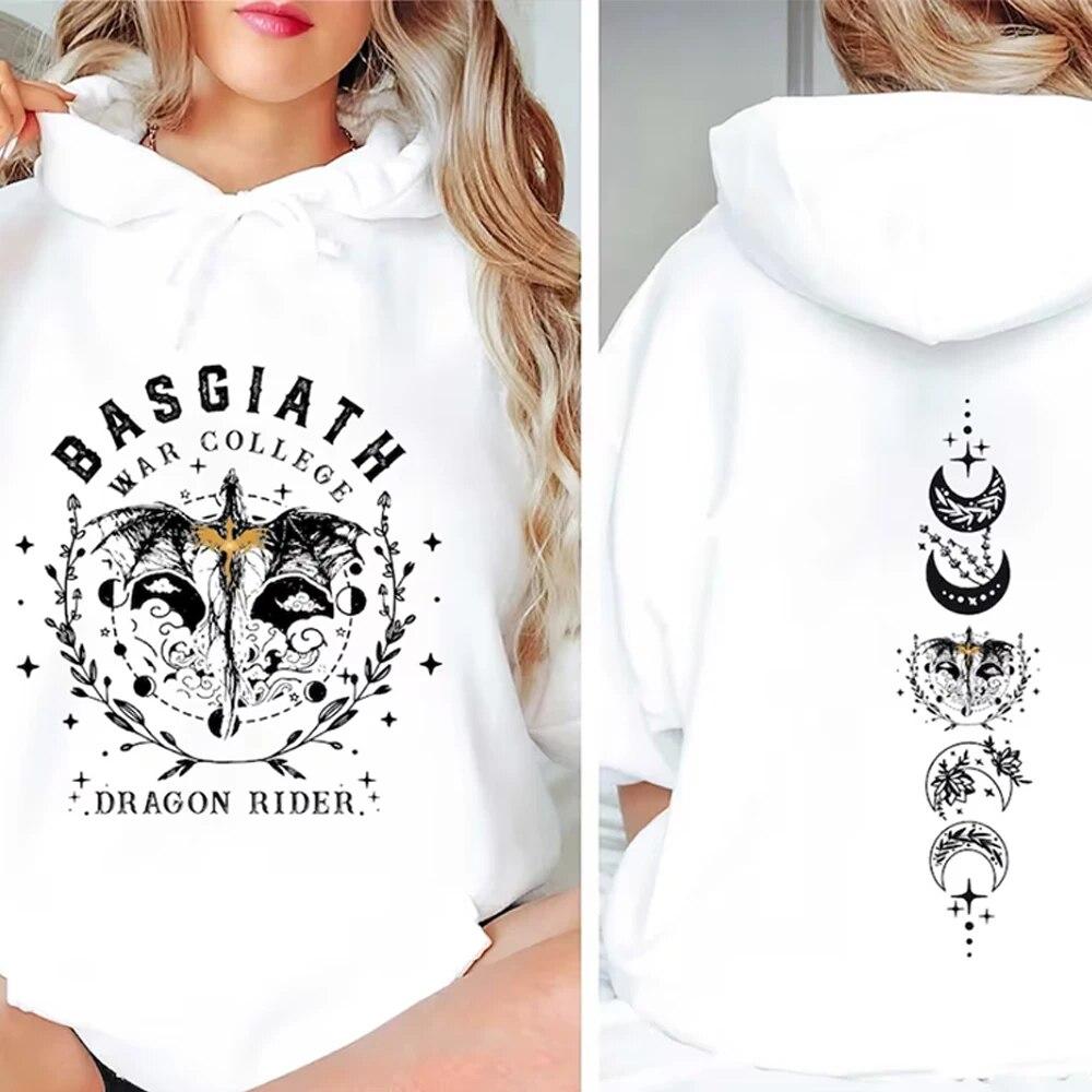 Толстовка унисексFourth Wing Hoodie Basgiath War College Свитер с капюшоном Dragon Rider Толстовка серии Empyrean Унисекс Повседневные толстовки