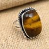 Tiger's Eye Gemstone Handmade 925 Sterling Silver Ring Jewelry For Christmas