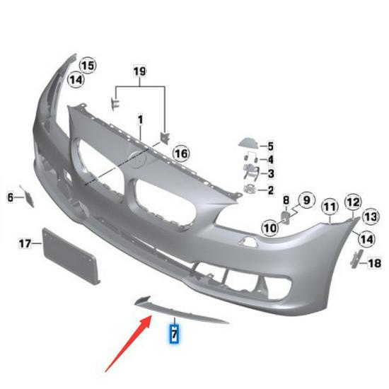 51117331765/51117331766 Накладка рамки противотуманной фары для BMW F10 520i