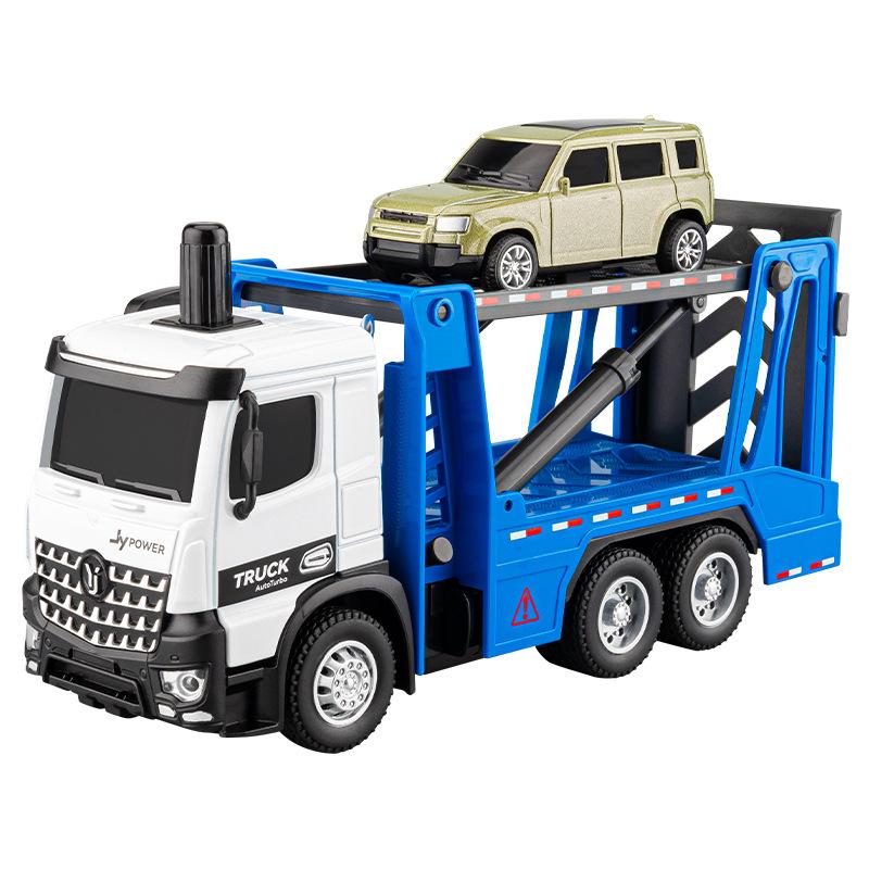 1/50 Pneumatic Lift Truck Alloy Car Model Diecast Car Sound Light Car Lovers Collection Kids Birthday Gift Metal Boys Toys