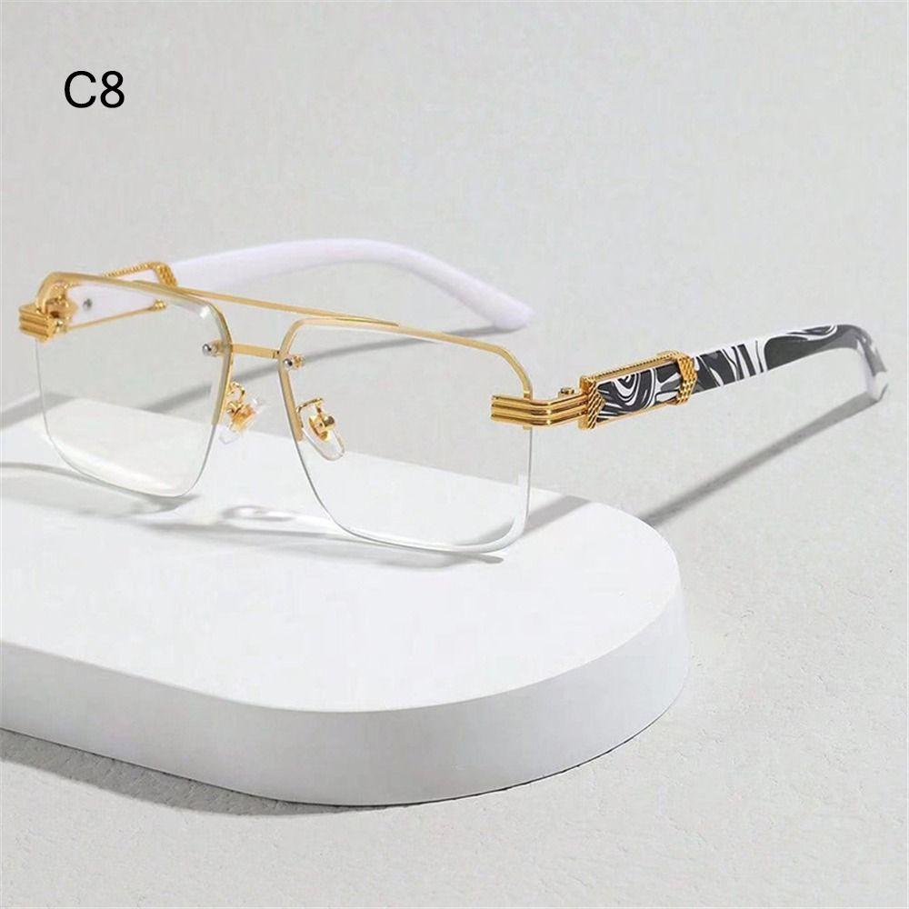 Fashion Square Rimless Sunglasses Men Women Luxury Frameless Sun Glasses Gradient Shades UV400 Cutting Lenses Eyeglasses