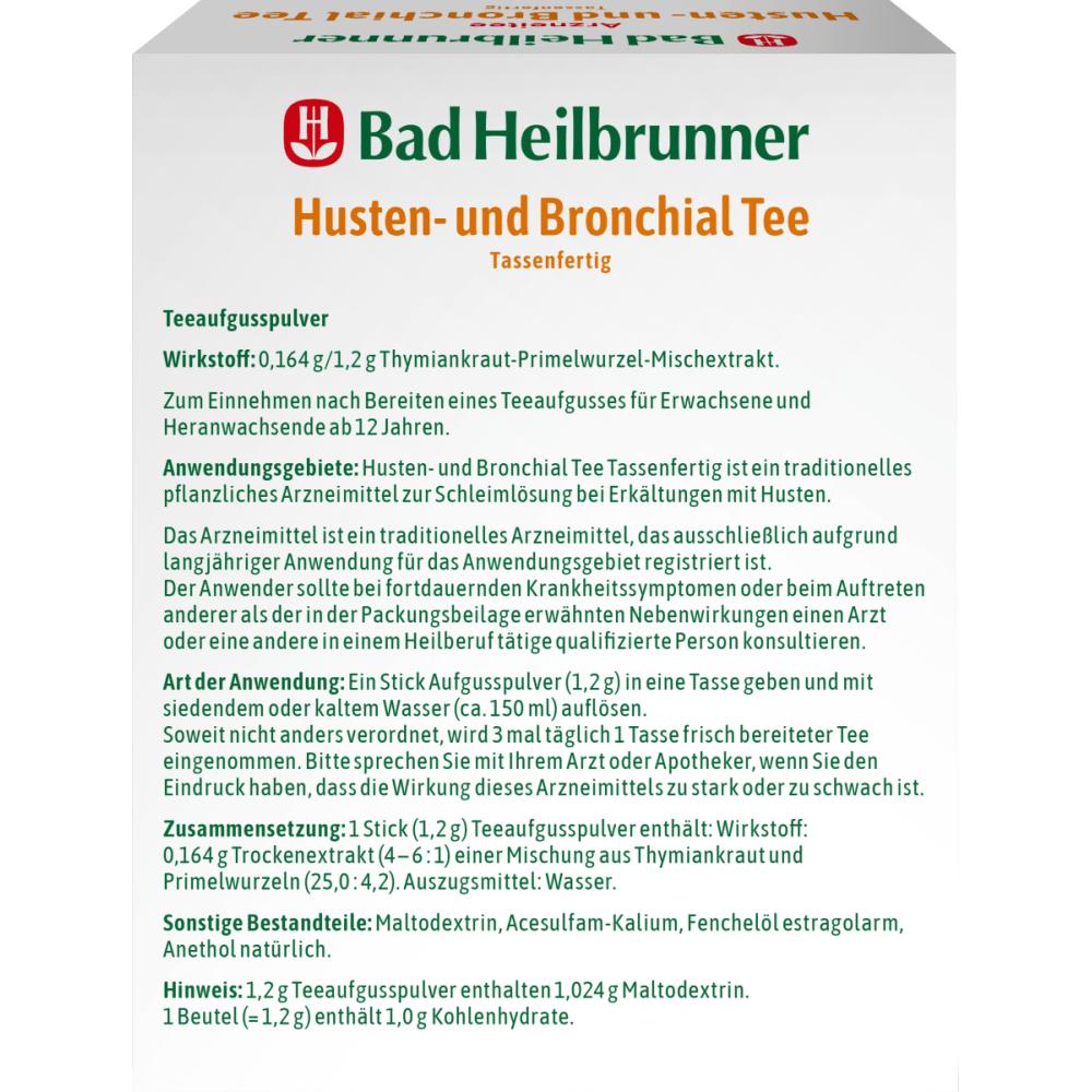Bad Heilbrunner Herbal Tea Husten-und Bronchial Tee 10 Packs 12g