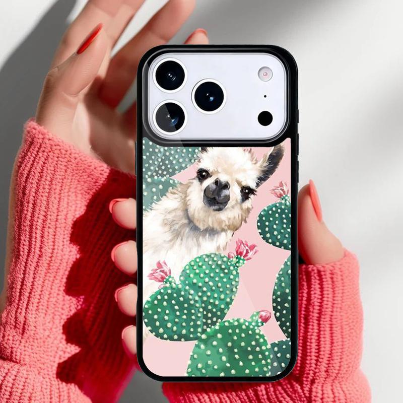 Чехол для телефона Лама Альпака для iPhone 17 16 15 14 13 Pro Max Задняя крышка для 12 11 Pro Coque