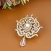 Women's Gold Color Crystal Brooch Brooch for Brides Wedding Flower Jewelry