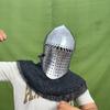 Spoleto Bascinet Helmet Handcrafted 18G Steel Medieval Knight Armor for , Reenactments  Collectors
