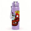 1PC French Fries Cartoon Character 750ml Color Plastic Sports Water Bottle Leakproof Flip Straw Lid Suitable for Sports Office Home Use