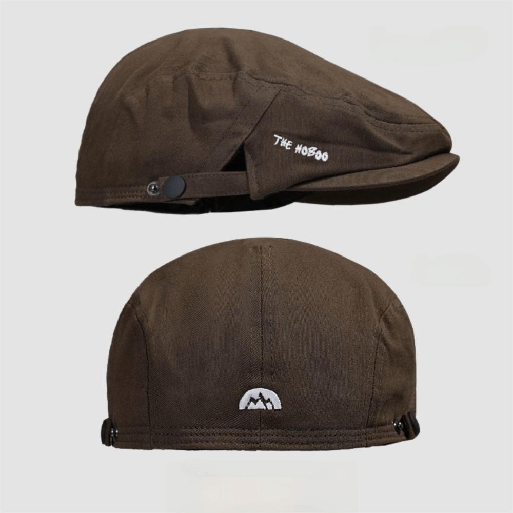 Spring Summer Embroidery Beret Hat Vintage Front Back Wear Newsboy Cap Cotton Soft Flat Hat Outdoor