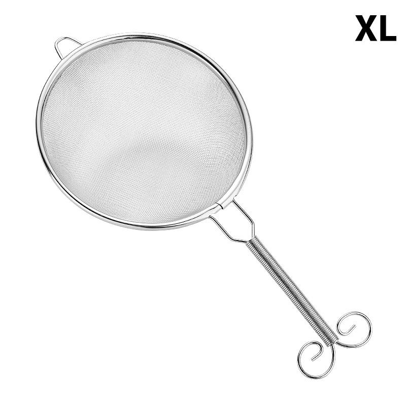 1Pcs Stainless Steel Wire Fine Mesh Flour Sieve Tea Strainer Food Colander Flour Sieve Coffee Matcha Powder Filter Kitchen Tools