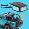 1:32-масштабный Jeeps Wrangler Rubicon 1941, модель игрушечного автомобиля, автомобиль с высокой имитацией, звуком и светом, коллекция внедорожных сплавов, игрушечный автомобиль для детей