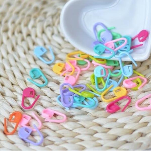 100 шт. Разноцветные пластиковые маркеры для петель для вязания крючком с маленьким крючком