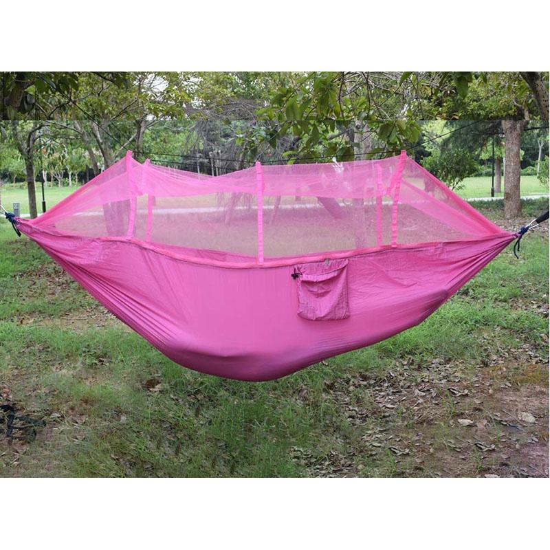 Spacious Double Person Hanging Hammock Bed With Anti-mosquito Net For Camping