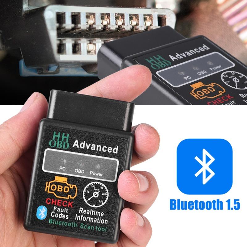 Автомобильный сканер OBD2 Bluetooth-детектор неисправностей Bluetooth-совместимый считыватель кодов Elm327 V1.5 Диагностический инструмент для Android IOS Windows