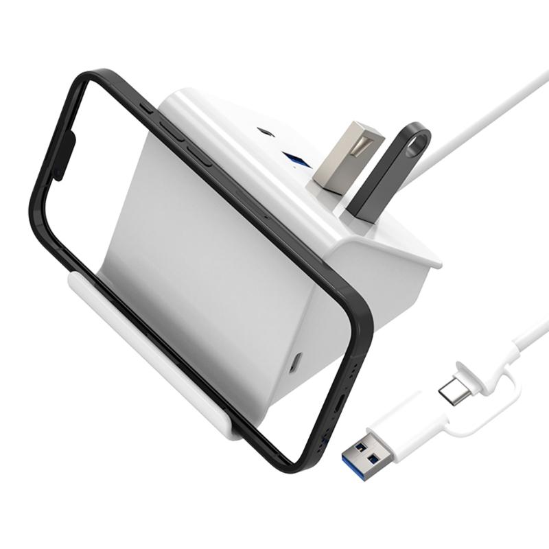 USB-концентратор 5 Гбит/с, 3 порта USB 3.0 и адаптер Type-C с подставкой, несколько портов для компьютеров, планшетов и игровых консолей