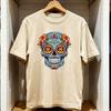 Da de Los Muertos Sugar Skull Active TShirt Women Unisex Casual cotton printed t shirts Adult streetwear camisetas tops tee