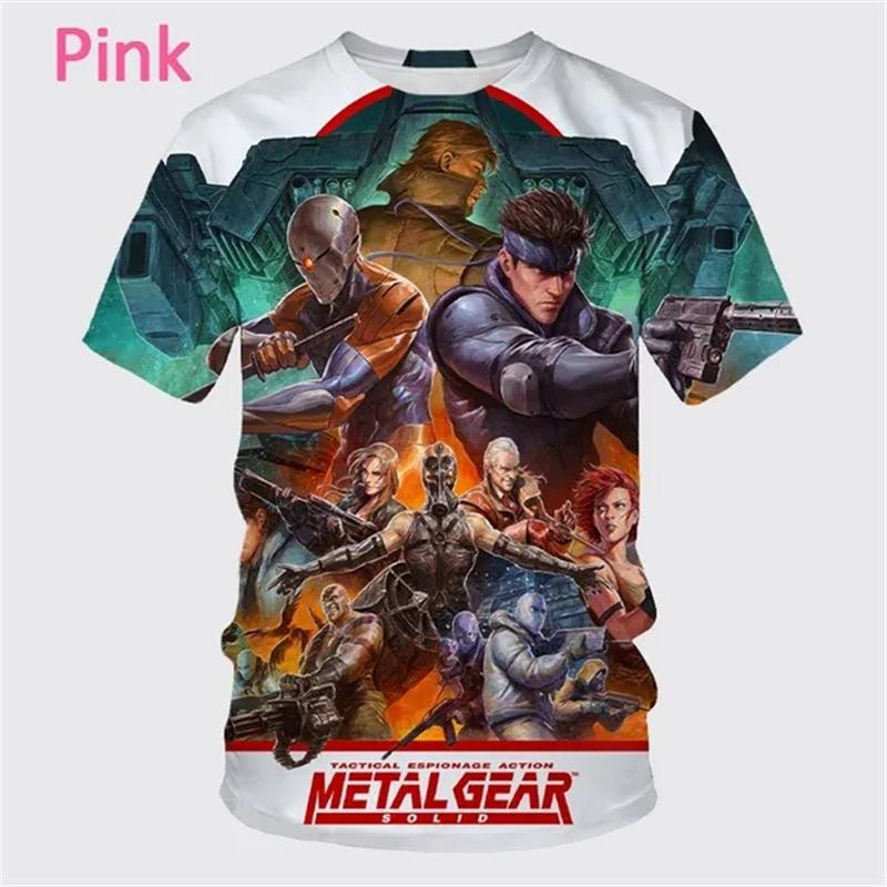 Лето Новинка Горячая Распродажа Видеоигры Metal Gear Solid 3D Печать Мужская Футболка с коротким рукавом Модная Повседневная Унисекс Футболка Топ