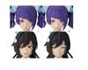 BANDAI SPIRITS 30MS Optional Hairstyle & Face Parts Set (Mami Tanaka/Sakuya Shirase) Color-coded Plastic Model
