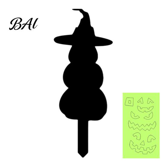 Reusable Garden Art Halloween Ghost Stake, Spooky Glow-in-The-Dark Yard Sign, Pumpkin Villa Lawn Accents Scarecrow Acrylic Decoration for Pathway