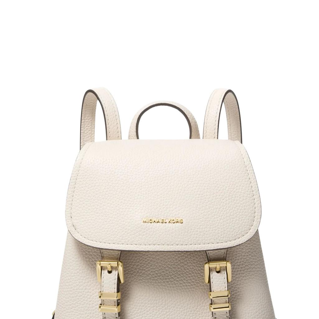 Michael Kors Quinn Metal Accents Leather Crossbody Backpack Mini Women bags Cream 30T5GQNB0L-289
