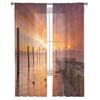 Цвета восхода солнца, морской остров, Нидерланды, шифоновые прозрачные шторы для гостиной, спальни, украшения, оконная вуаль, тюлевая занавеска