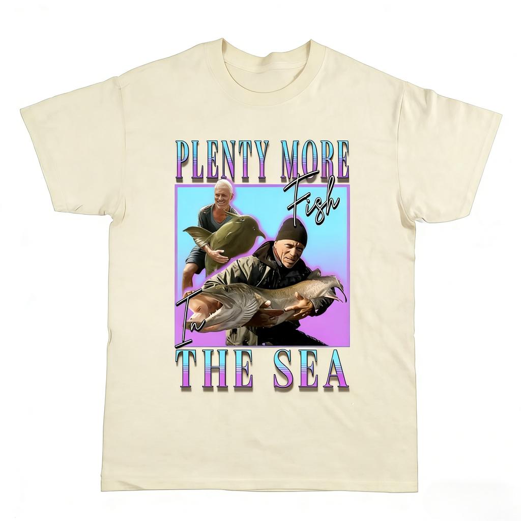 2026 River Monsters Homage T Shirt Plenty More Fish in The Sea Jeremy Wade Killer Catfish Fishing Homme Unisexs Clothing Summer