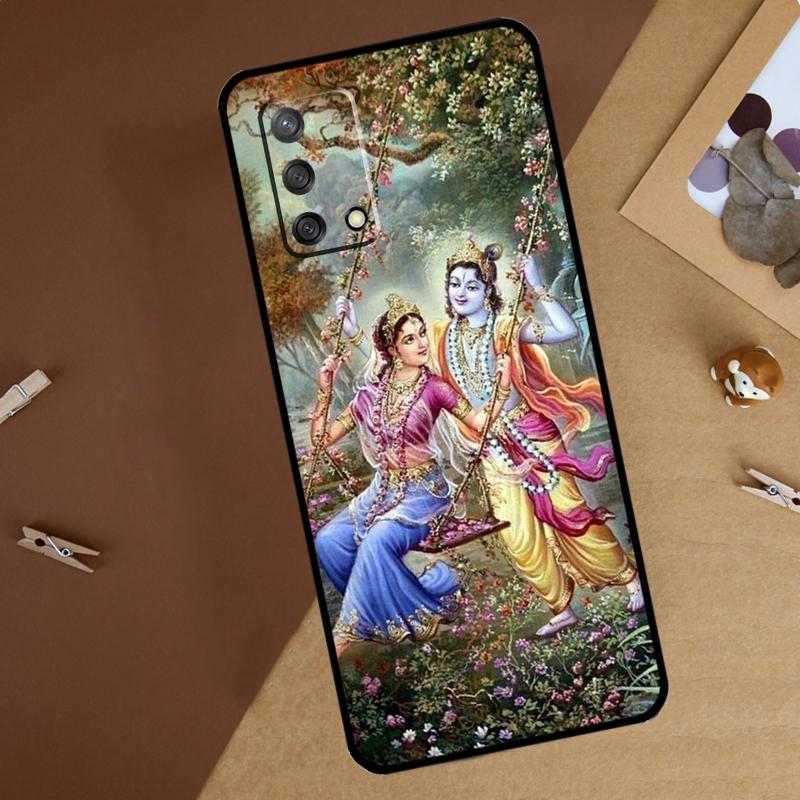 Чехол для телефона Oppo A18 A38 A58 A78 A98 A40 A60 A80 A74 A94 A54 A16 A76 A96 A15 A57S A17 A77 с изображением Господа Кришны и Радхи