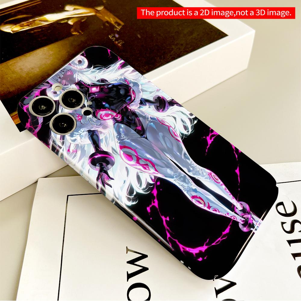2DFlat Neon Ghost Rider Girl Phone Case All inclusive film hard phone case, compatible with iPhone 18 Pro Max 17 16 15 14 13 12 11