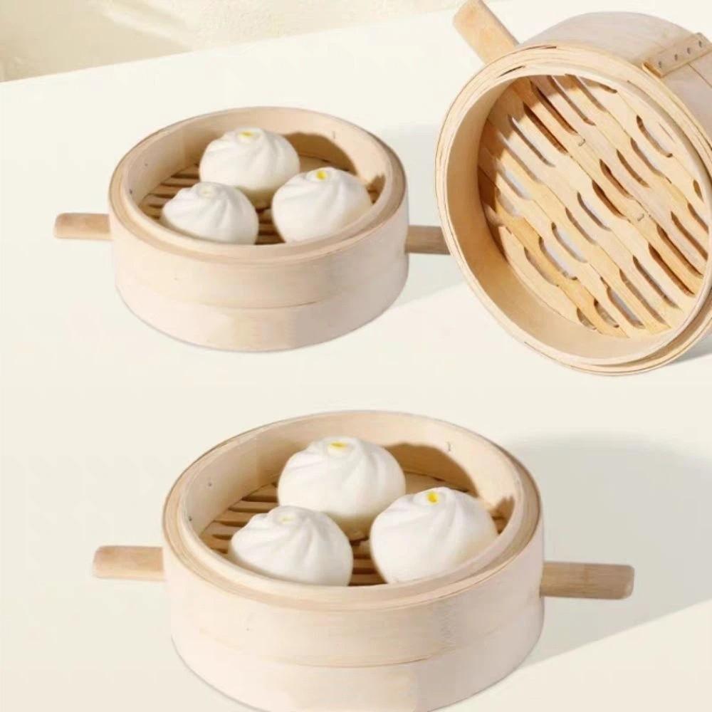 Anti-scalding Bamboo Steam Basket Round Steam Basket Household Stuffed Bun Steamer Restaurant