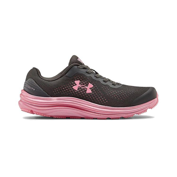 Under Armour Liquify Низкие детские кроссовки для бега Детские кроссовки для бега Серо-розовые 3022876-102