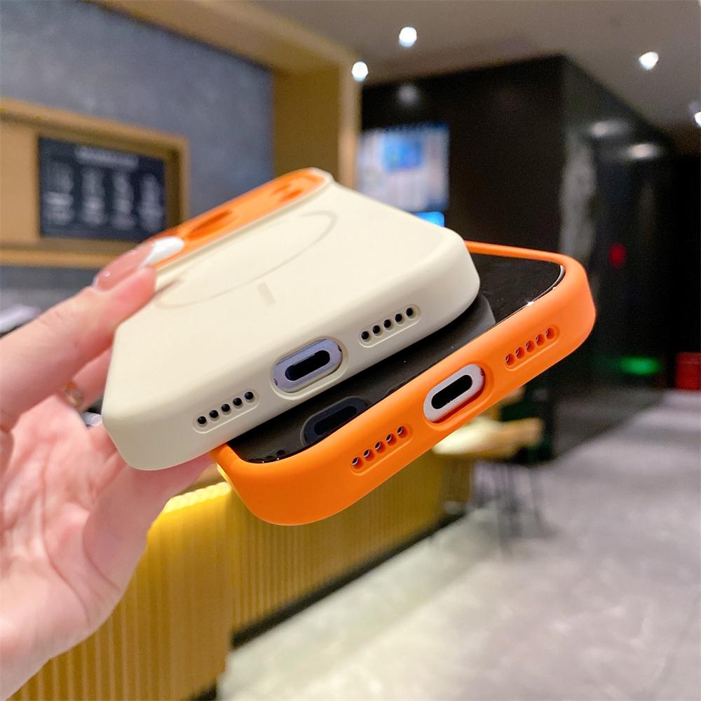 Силиконовый чехол для iPhone 17 16 15 14 13 Pro Max Plus Air Для Magsafe Магнитная Беспроводная зарядка Защитная крышка для объектива