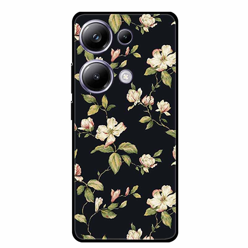 For Xiaomi Poco M6 Pro 4G Phone Case Cover Wolf Shockproof Black Silicone Soft Back Cover Cases For Poco M6 Pro Case M 6 M6Pro