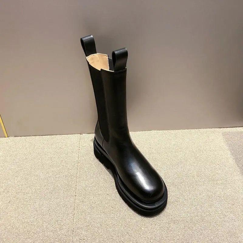 Fashion Thicked Women's Boots  Spring Plus Velvet Shoes Woman Chelsea Boots Warm Leather Square Head Ankle Boots for Women