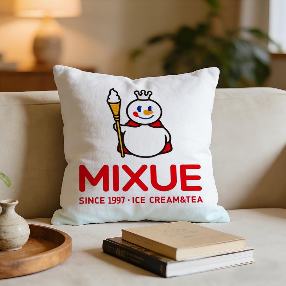 MIXUE Подушка-чехол для мороженого и чая Короткий плюшевый наволочка для кровати дивана автомобиля стирающаяся