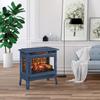 Отдельностоящий электрический камин-печка Duraflame с 3D-эффектом пламени для 1000 кв. футов. футы. Комната, Темно-синий