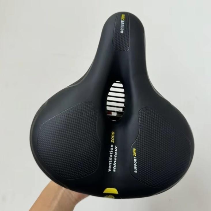 Полый дышащий велосипедный седло Мужчины Женщины MTB Дорожный ВелосипедСедло Амортизирующее Удобное Большое Сиденье для Задницы Велосипеда Предупреждение о Безопасности