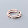 925 Sterling Silver Rings for Women Men Couple Minimalist Handmade Double Zircon Ring Party Jewelry Gift Prevent Allergy