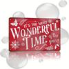 Vintage "The Most Wonderful Time of the Year" Metal Sign - 8x12 Inch, Fade Resistant, Vintage Style, Wall Hanging