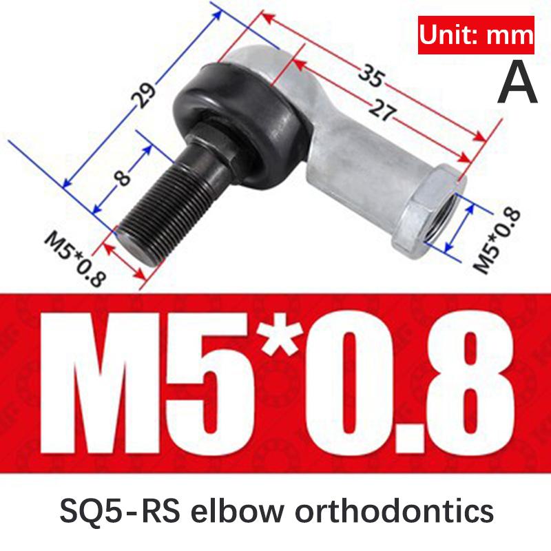 M5/M6/M8/M10/Мелкая резьба 90 градусов Соединитель Шаровый шарнир Наконечник тяги Sq-Rs Правая резьба Подшипник скольжения Наружный
