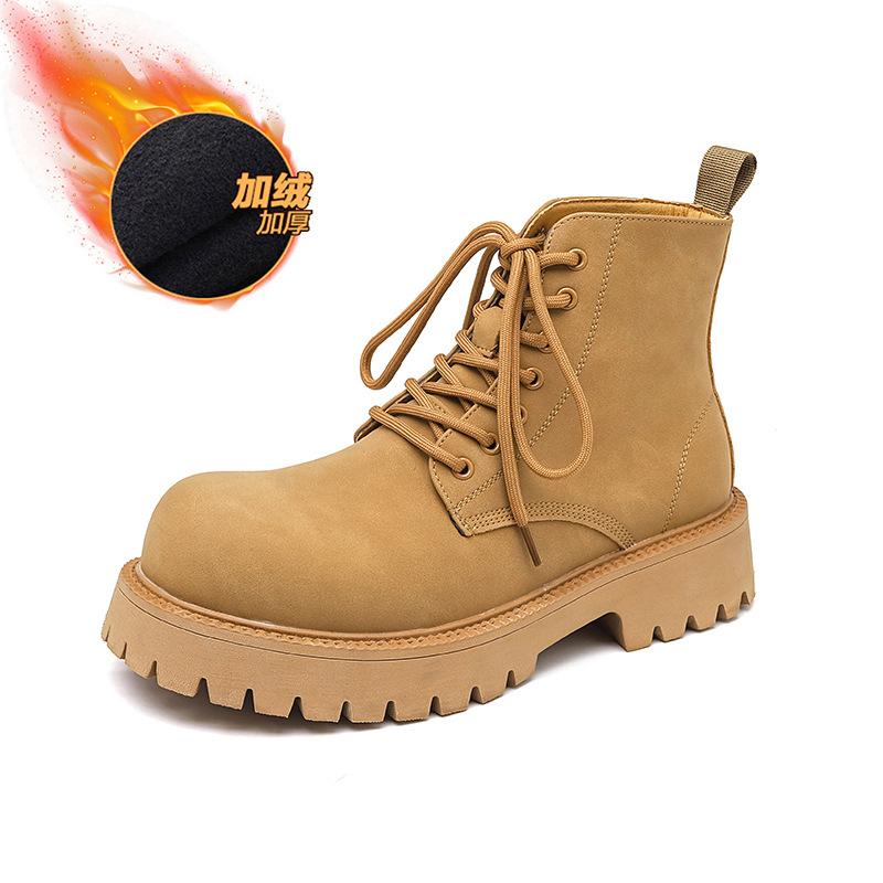 Мужские новые ботинки Мартина на высокой платформе, увеличивающие рост, модный тренд, большого размера, британские дезерты, мужская обувь 8266-R