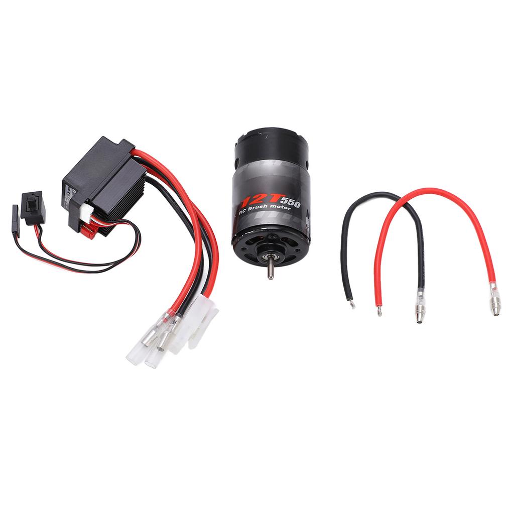 550 Brushed Motor with 320A Two Way Brushed Waterproof ESC Set for RC Rock Crawler Car