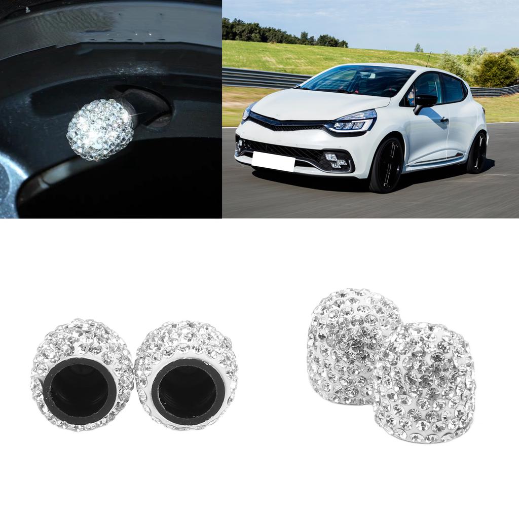 4 шт. Блестящие колпачки штока клапана 15 мм Колпачки для воздуха штока Украшение шины Универсальные для автомобиля мотоциклаСеребристый