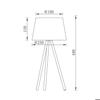 Lampe de table décorative 1xE27 23W IP20 – Noir